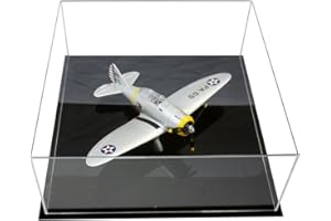 Better Display Cases Clear Acrylic Model Plane 15" x 15" x 6" Display Case with Black Base (A030A)