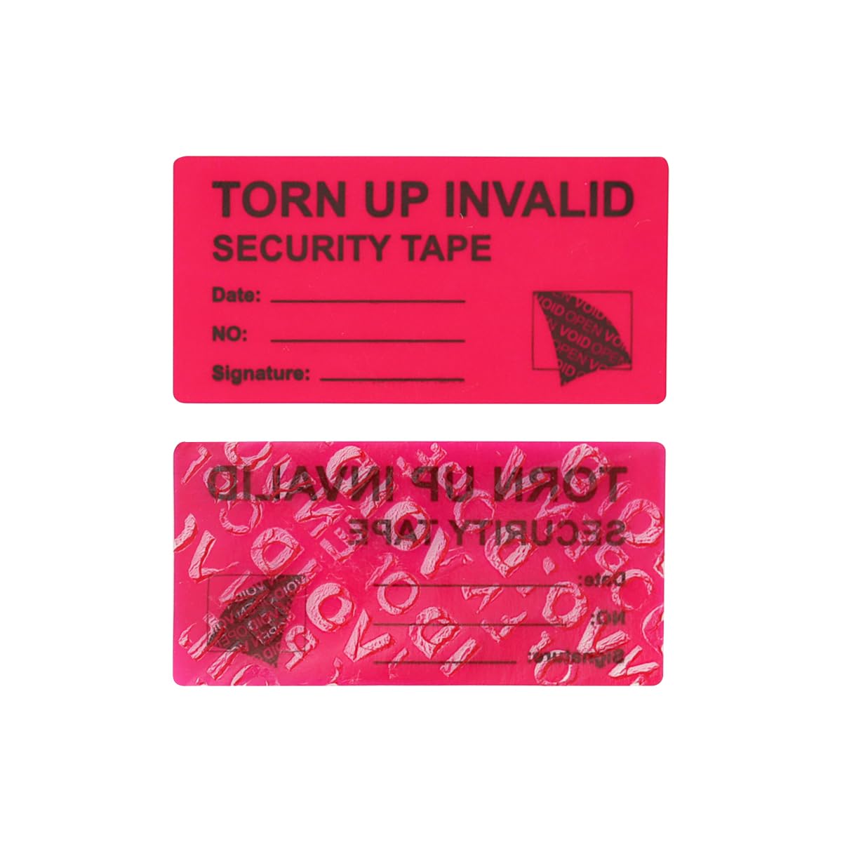 100pcs Tamper Evident Security Stickers Tape Resistant Labels Seals Safety Prevent Opened Void (2.5xx5cm Marked on Sticker Red)