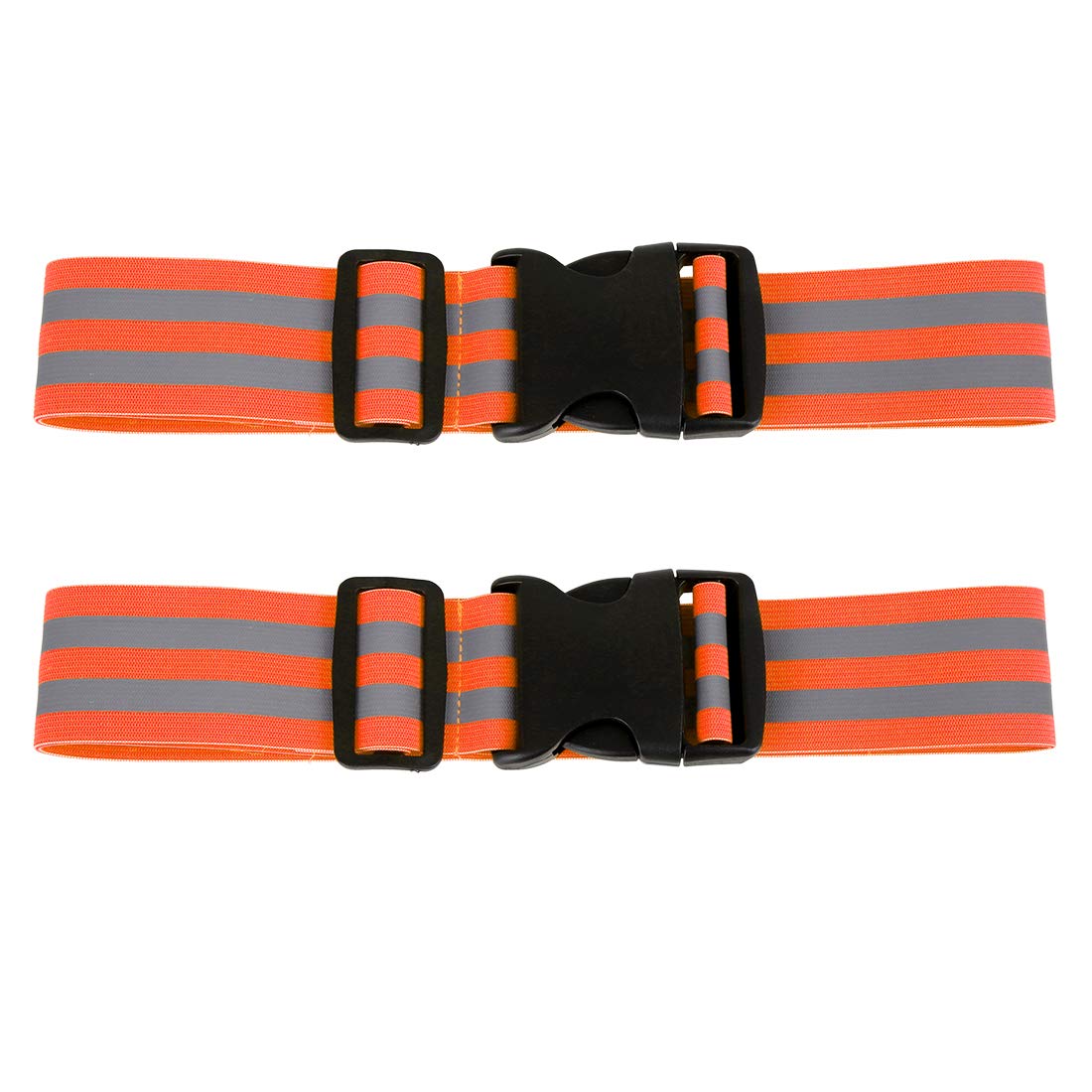 X AUTOHAUX 2 Pcs Reflective Bands for Waist Cycling Reflective Belts Orange