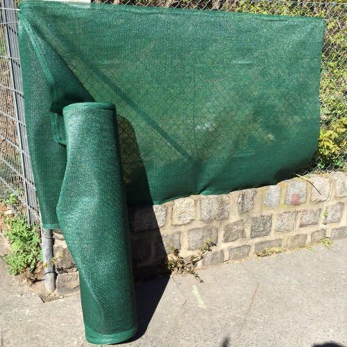 Privacy Screen Shade Net Green – 150g/m² – 1,0x2,0 m Sun Protection/Privacy Screen, Windscreen, Mesh, Hail Protection, Heat Protection, Tennis Panel Harvesting (1,90 £/m²)