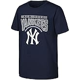 MLB Kids Youth 8-20 Official Team Color Shut Out Arch Logo T-Shirt