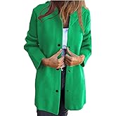 FQFGGYD Womens Jackets Casual Fall Plus Size Trench Coat Single Breasted Hooded Jacket Long Sleeve Warm Winter Coat Outerwear