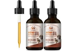 WACHRAY Organic Hemp Oil for Dogs & Pets Max Potency, Joint Relief, Calming, Miracle Formula Anxiety, Pain, Stress, Sleep, Arthritis, Seizures Relief - Cat Anxiety Relief - Flavorless