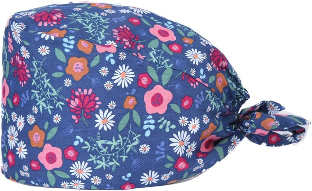 Bverionant Scrub Cap Printed Surgical Medical Breathable Doctor Turban Cap for Nurse Doctors