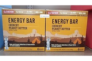 ELEVATION BY MILLVILLE Elevation Energy Bar Crunchy Peanut Butter 14.4oz 408g (2 Boxes)