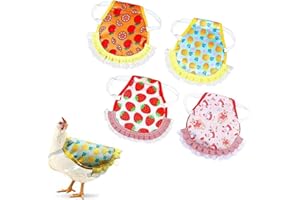 4 pcs Chicken Saddle for Hens,for Protection with Elastic Straps,Waterproof Chicken Saddle Hen Apron,Chicken Vest/Jacket,for 