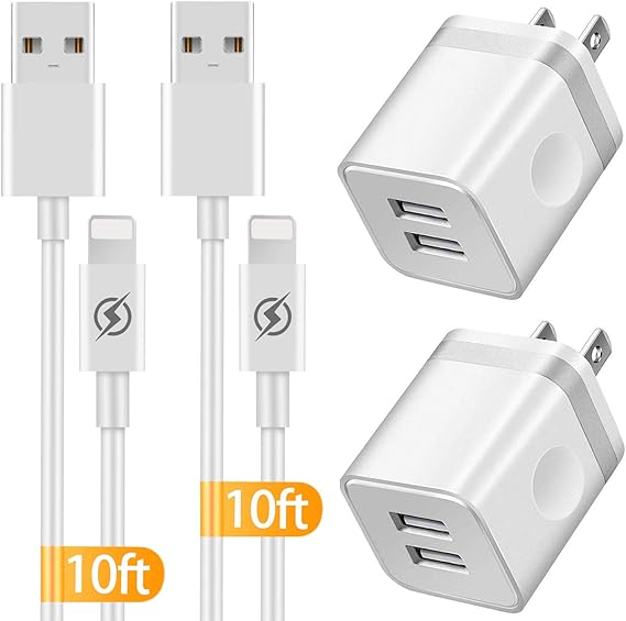 Amazon Com Ivelltare Cargador De Telefono 9 8 Ft Con Enchufe