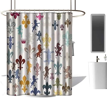 Amazon Com Coolteey Shower Curtains Under 20 Fleur De Lis Decor