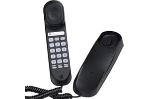 Sangyn Corded Phone for Home Mini Landline Telephone Wall Mounted Desk Phone No AC Power Required for Kitchen House Office