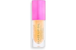 REVOLUTION BEAUTY LONDON Revolution Beauty, Glaze Lip Oil, Hydrating & Nourishing Formula, Infused with Vitamin E & Hyaluronic Acid, Getaway Terracotta, 0.15 Fl. Oz.