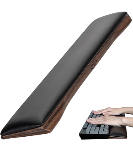 【美品】Leather & Wood Keyboard Wrist Rest Leather Wrist Rest for Apple Keyboard | Grovemade®