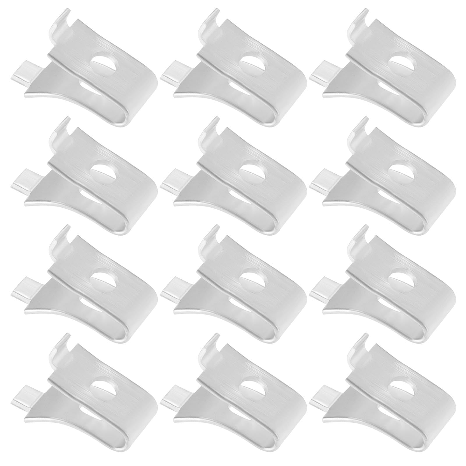 OTOTEC 40PCS Shelf Bracket Clips Aluminum Alloy Adjustable Pilaster Shelf Support Clips for Display/Wine Cabinet Shelves Components Silver