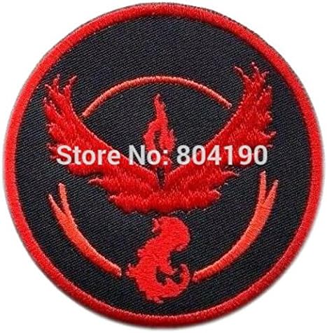 FairyMotion 3" Pokemon Go Team Valor Logo Iron On Patch Hot Pocket Comics Embroidered Emblem Applique Costume Cosplay Team Perfect Patches