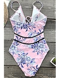 CUPSHE traje de baño de una pieza con estampado de tiempo perfecto para dama