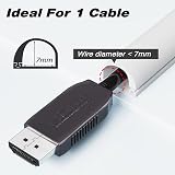 cuysfead 1M White Silicone Cable Trunking - Single Wire Cable Management view 2