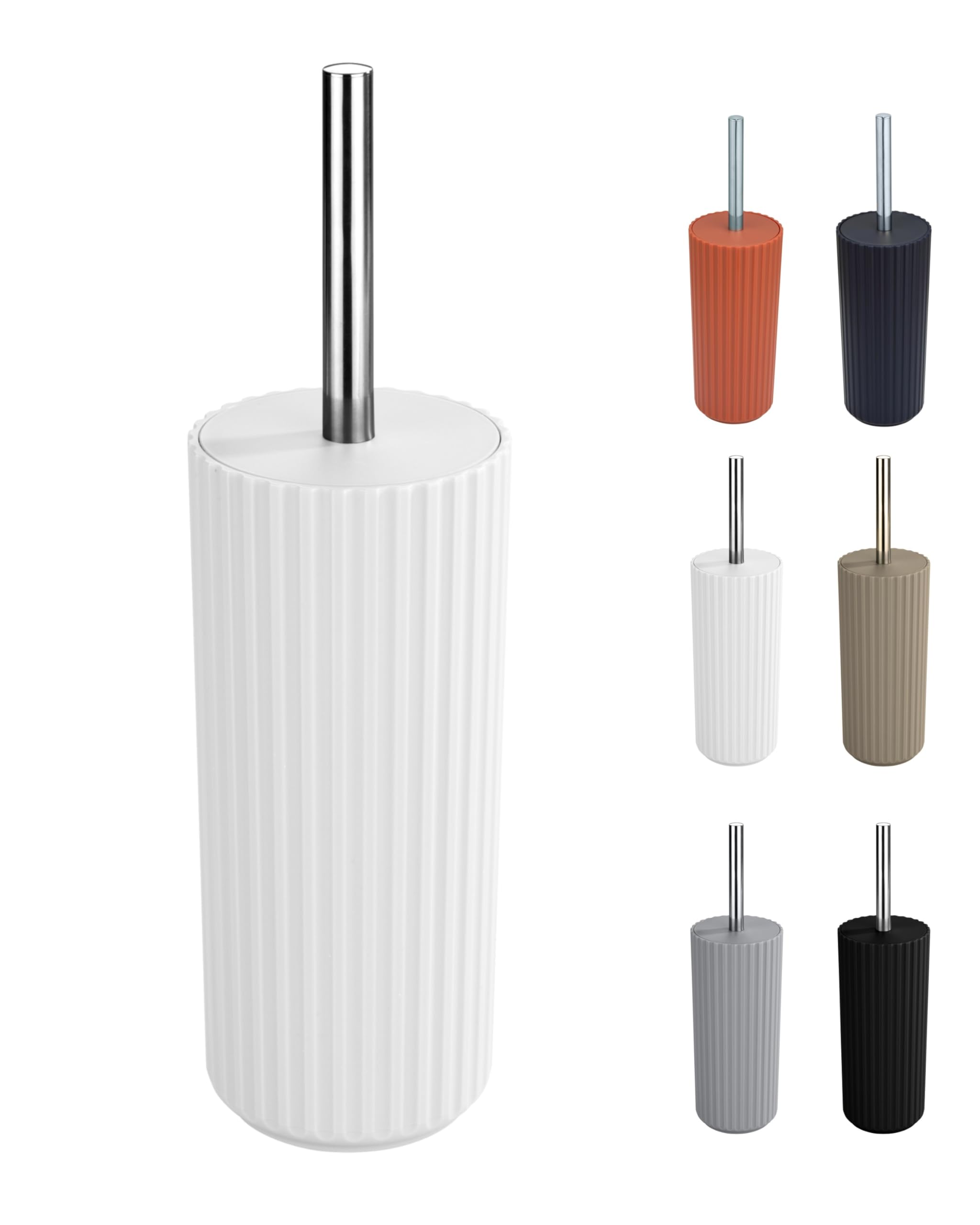 WK Alstar Enclosed Toilet Brush and Holder (White)