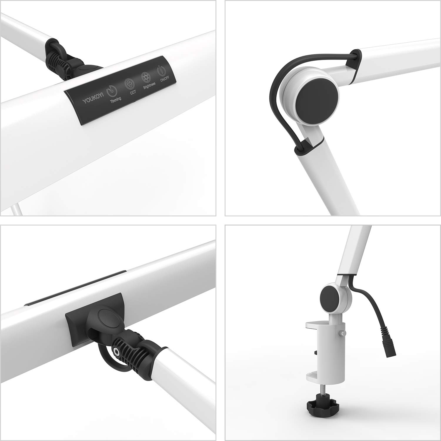 YOUKOYI A509 LED Swing Arm Architect Desk Lamp Clamp Drafting Table