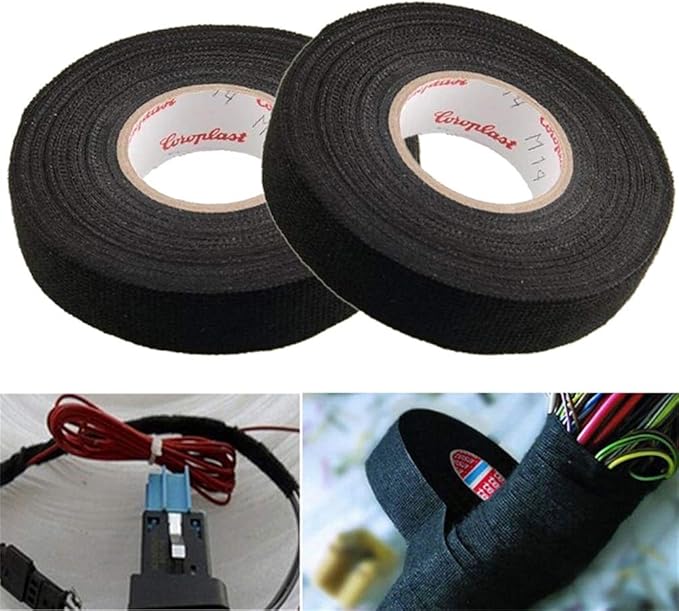 Tape Black Color 1roll 19mm X 15m Wiring Harness Tape Strong Adhesive