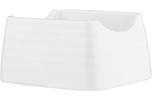 Tablecraft Pulito Collection Sugar Packet Holder, Melamine, White, Textured Finish