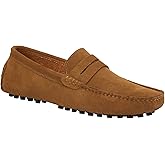 JIONS Mens Driving Penny Loafers Suede Moccasins Slip On Casual Dress Boat Shoes