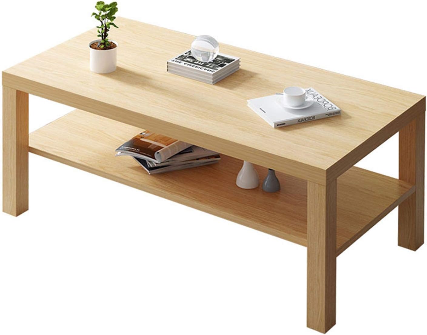 NgMik Mesa De Centro Moderna Moderno rectángulo Acento Mesa de café