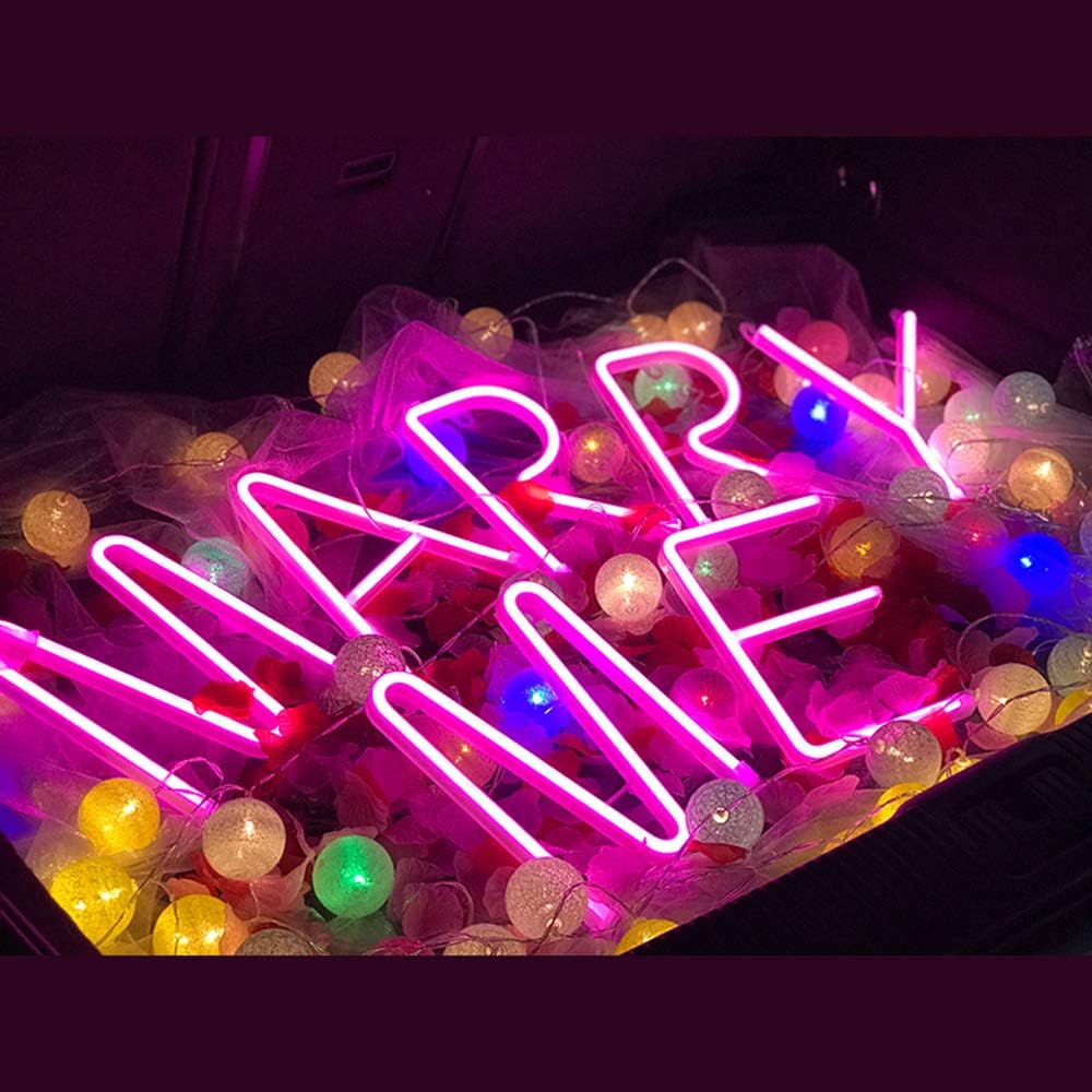 Light Up Letters Neon Signs, Pink Marquee Letter Lights Wall Decor for
