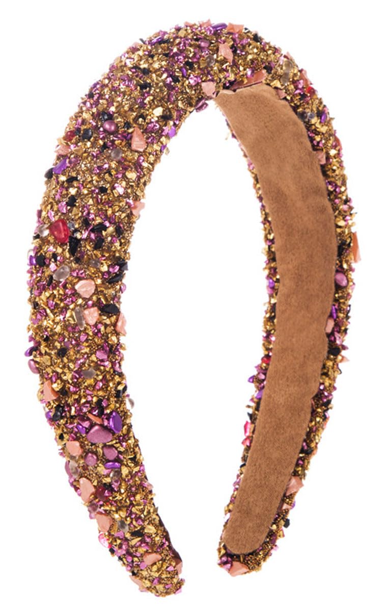 scicent Hair Bands for Women Wide Alice Bands Rhinestone Headbands Glitter Padded Hair Accessories Crystal Embellished Hairband Elastic Head Bands Adult Women 16620 — image 1