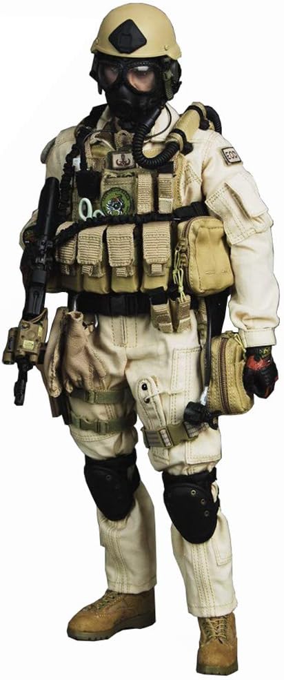 1/6 Scale Male Action Figure Set U.S.Navy Explosive Ordnance Disposal Mobile Unit for Art Works, Drawings, Photography, DIY, Or Just Simple Collection