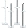 Zonon 4 Pcs Adjustable Scaffolding Leveling Jack Hollow Screw Jacks with Base Plate for Baker Style Scaffolding Baker Scaffold(18 Inch)