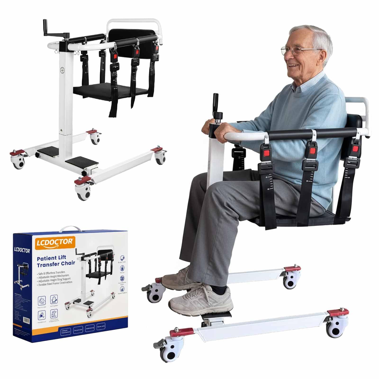 Photo 1 of LCDOCTOR Patient Lift Transfer Chair, Transfer Chairs for Seniors, Lift Assit Chair for Elderly and Disabled, Transfer Wheelchair to Car Device, Sit to Stand Lift Aid