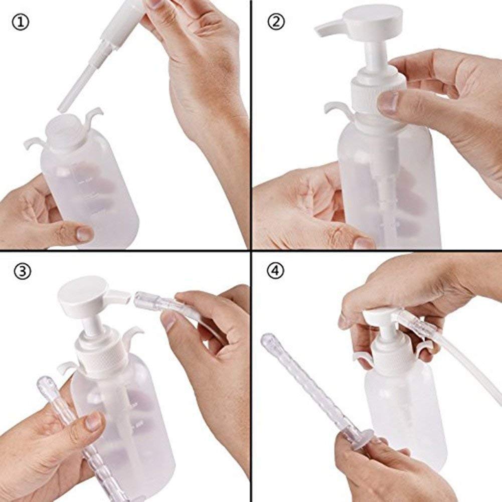 Reusable Vaginal Cleansing System Excellent Vaginal Cleanser Female Vaginal Rinse, Manual Pressure Clean, 100% Safe, 300 ml Capacity Extra 2 Nozzle Tips Doctor Recommended (300ml)