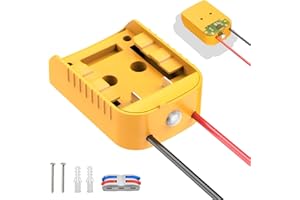 Kzreect Battery Adapter with Switch Compatible with Dewalt 20V Battery, Over-Discharge Protection Converter Kit for DIY Rc Car Toys Robotics and Rc Truck, 12 AWG Wire, 1 Pack