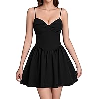 HOCANDY Womens Strapless Mini Dress Twist Knot Front Cut Out Babydoll Dress  Smocked Backless Ruffle Hem Tube Dresses Black at Amazon Women's Clothing  store