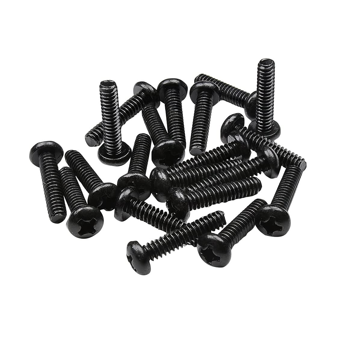 Musiclily Basic 3.5x18mm Metal Metric Thread Tele Bridge Pickup Mounting Screws, Black(Set of 20)