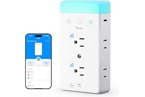 Govee Smart Plug Outlet Extender, 3-Sided Smart Power Strips with 2 Smart Outlets & 2 USB Ports with RGB Night Light, APP & Voice Control, Surge & Overload Protection for Home Office