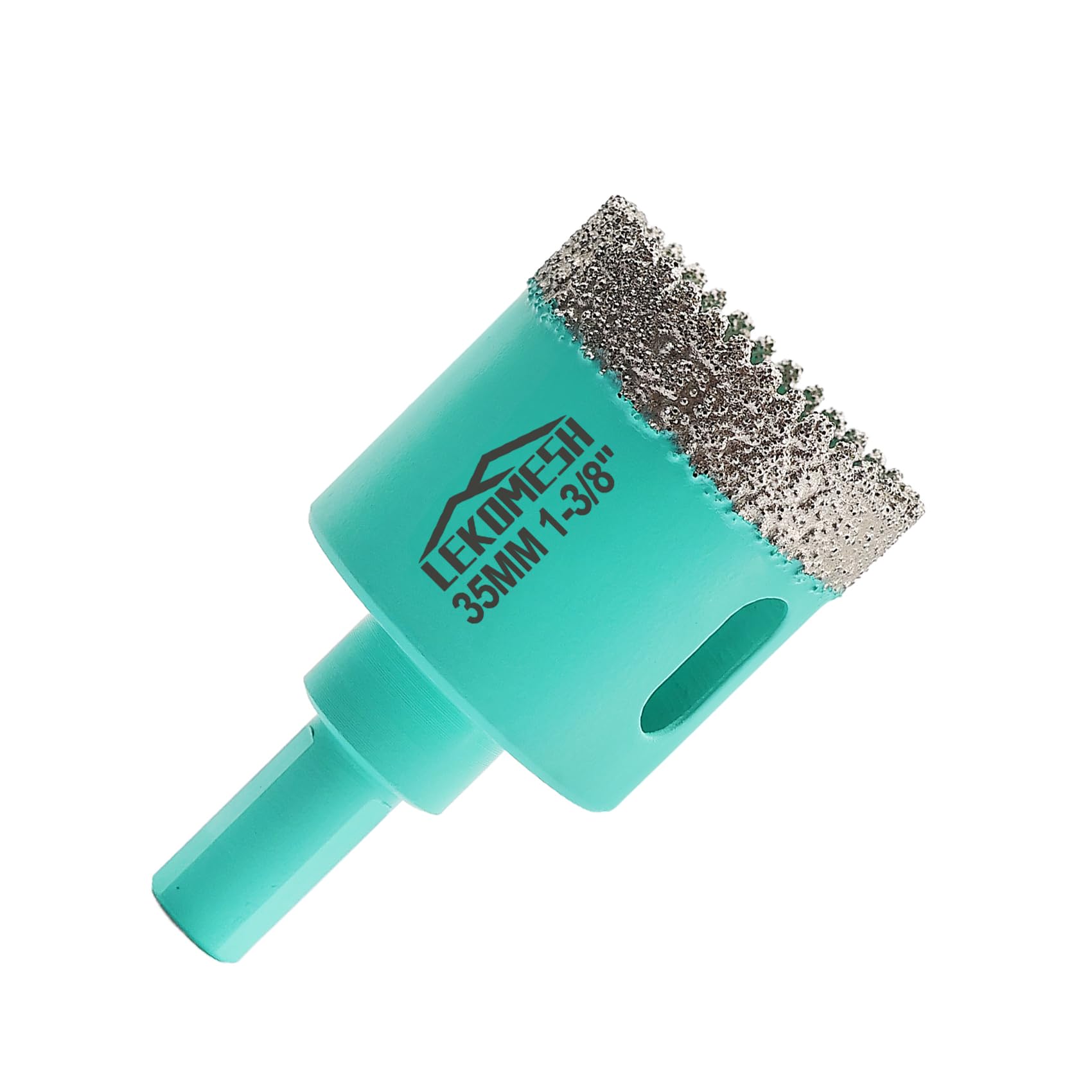 Diamond Tile Core Drill Bits - 1-3/8"(35mm) Tile Hole Saw Cutter with Triangle Shank for Porcelain Ceramic Marble Granite Stone Quartz, LEKOMESH
