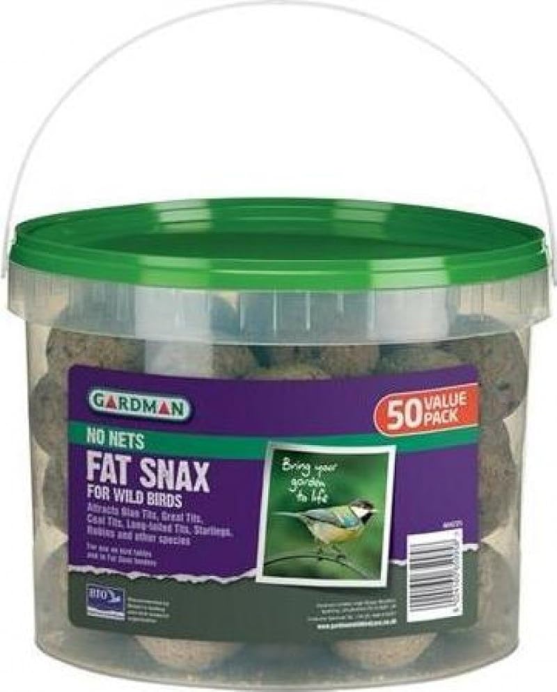 Gardman A04225 High Energy Natural Fat Balls No Nets Tub 50 Pack