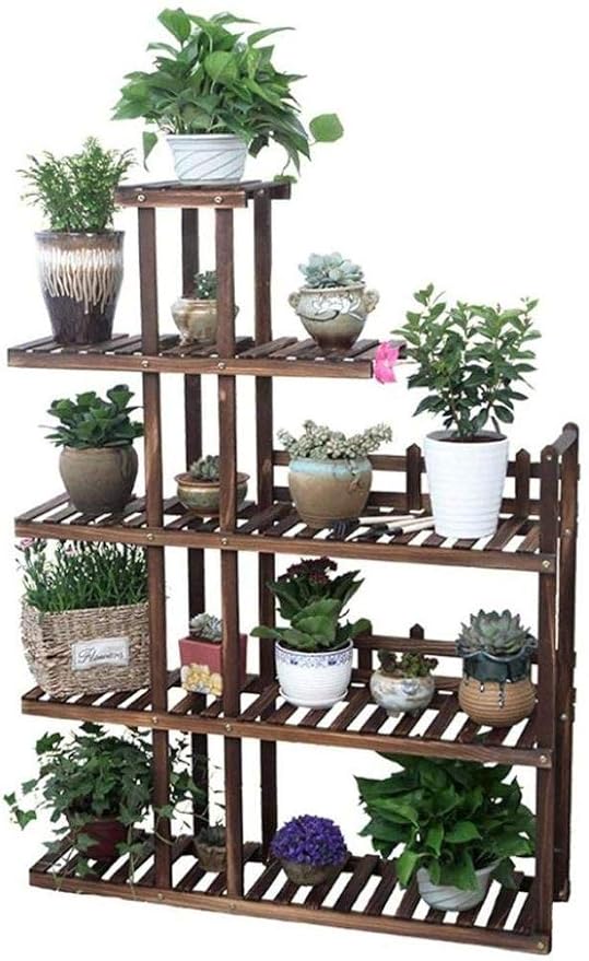 ANXWA Estantería De Flores Soporte De Flores De Madera De Pino De ...
