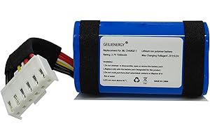 GEILIENERGY 3.7V Battery Replacement Battery Compatible for JBL Charge 5 Wireless Bluetooth Speaker, fits Part no GSP-1S3P-CH4A GSP-1S3P-CH40 1AA011NA