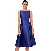 Adrianna Papell Women's Sleeveless Tea Length Dress, Neptune, 0