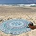 RawyalCrafts- Green Peacock Indian Mandala Round Roundie Beach Throw Tapestry Hippy Boho Gypsy Cotton Tablecloth Beach Towel
