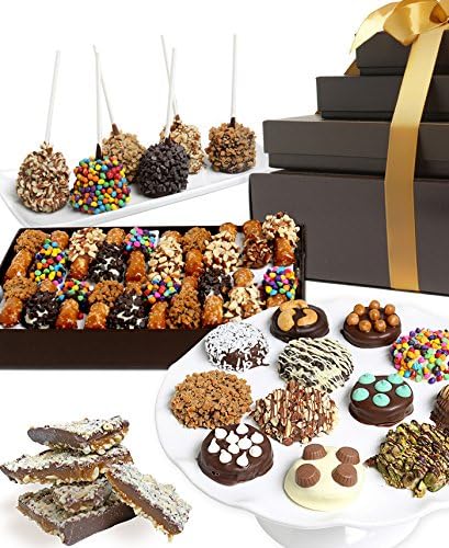 Deluxe Gourmet Belgian Chocolate Covered Sweets Gift Tower