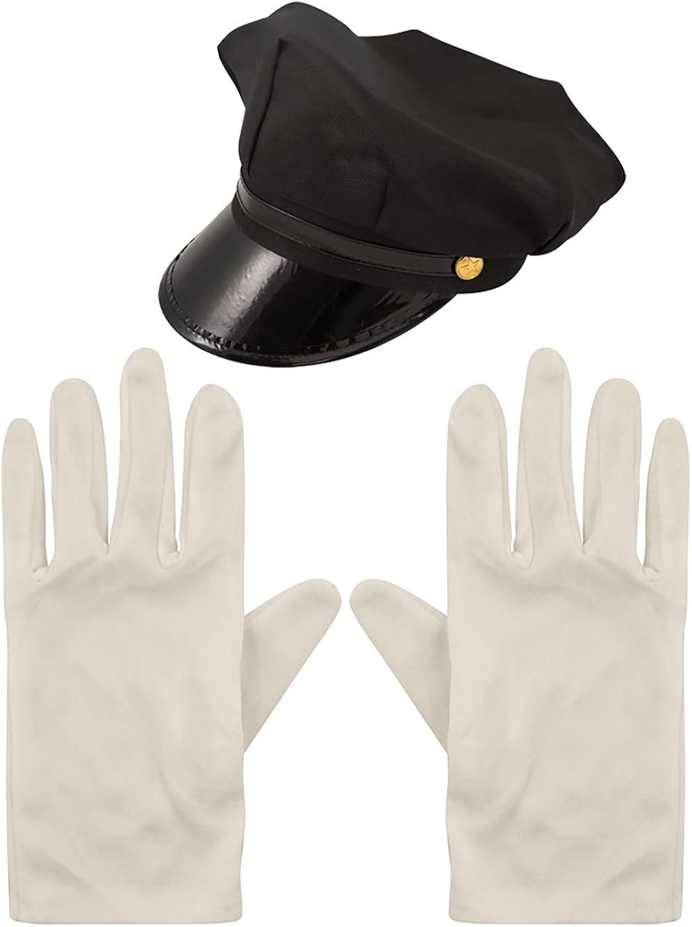 fancy dress chauffeur hat and gloves