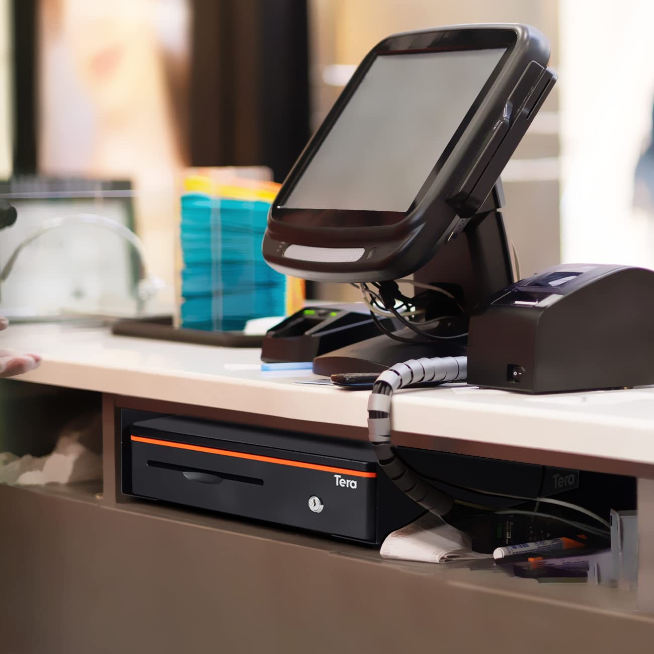 Tera Universal Under Counter Mounting Brackets for Cash Drawer 13 14 15 16 inch Easy Installation Heavy Duty Metal Steel Bracket with Screws for Small Business Under Desk Cabinet Fit Most Cash Drawers