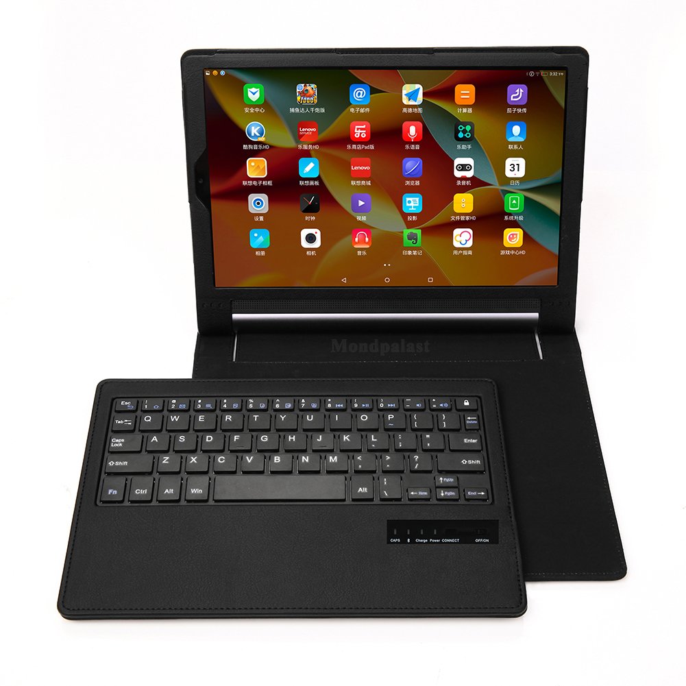 leather case black Bluetooth keyboard for Lenovo LENOVO Yoga Tab 3 Plus