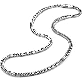 BIYONGDE Chain Necklace Foxtail Tail Chain LInk Chain Necklace Pendant for Men, Minimalist Cool Punk Rock
