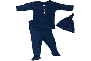 STROLLER SOCIETY Coming Home Outfit and Hat Set for newborn boy and newborn girl, soft and stretchy gender neutral baby clothes, layette