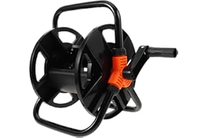 GAROZATION Freestanding Heavy Duty Water Hose Reel Storage Rack Organizer for Garden Hose Holder Compact