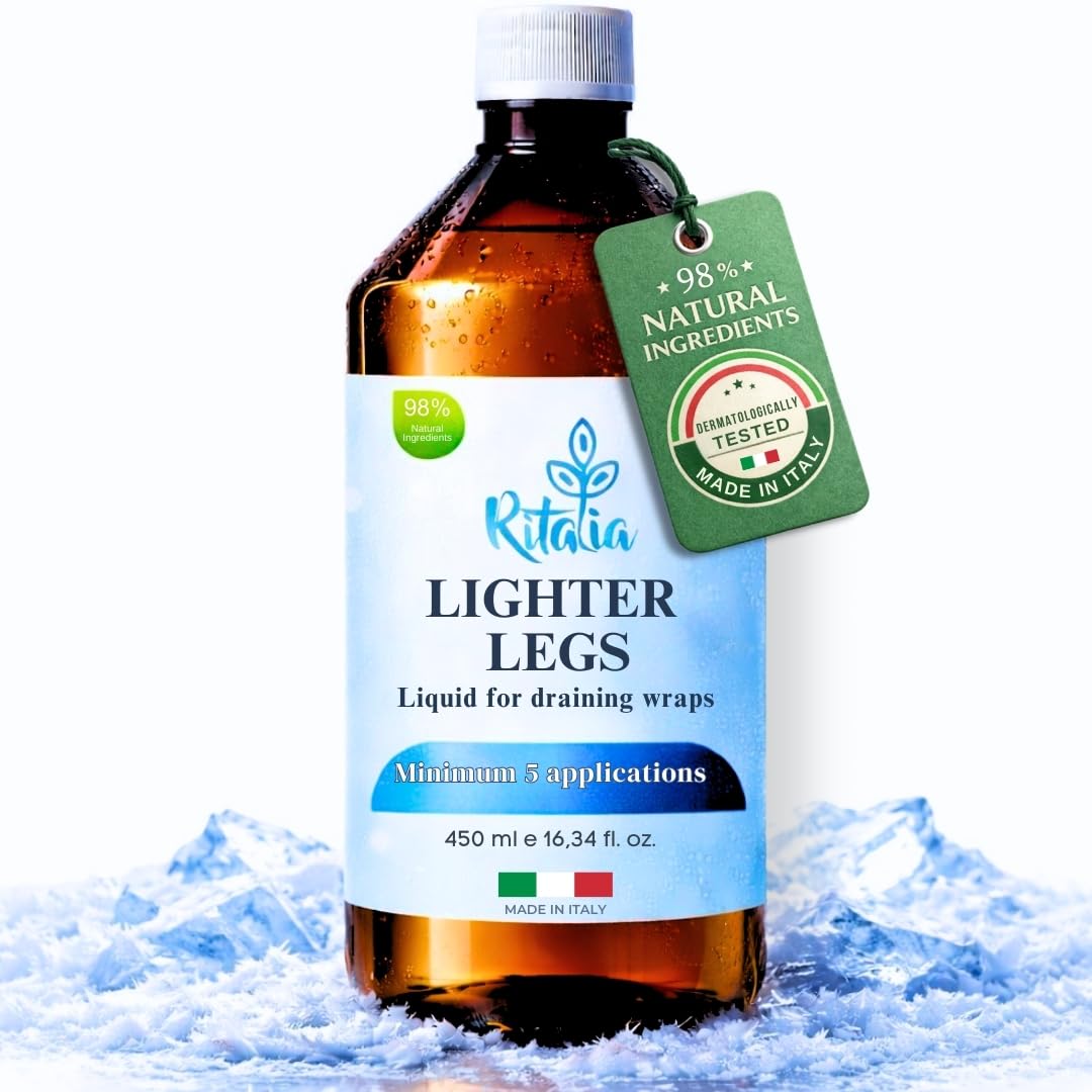 Ritalia LIQUID RECHARGE Anti-cellulite Draining Bandage COLD EFFECT, 100% VEGAN active ingredients - RELAXING EFFECT for tired, swollen, and heavy leg — image 1