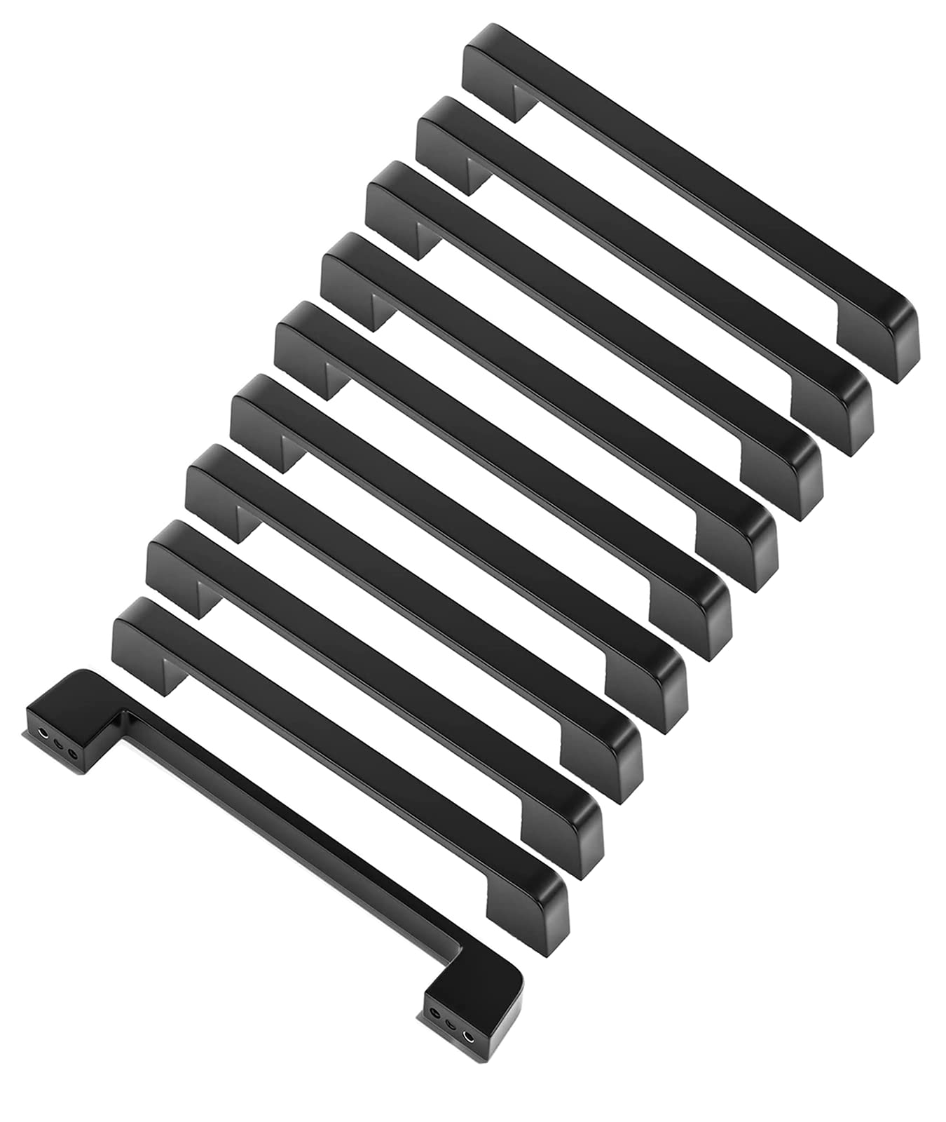 MARGUERASW 10 Pack Black Cabinet Pulls 128mm Black Drawer Pulls-Black Kitchen Cabinet Pulls Cabinet Hardware Black Cabinet Handles Pulls for Kitchen Cupboard
